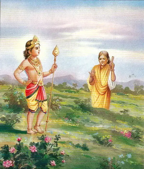 Lord-Kartikeya-and-Avvaiyar