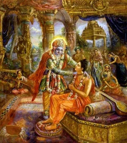 Lord-Krishna-praises-Sage-Narada