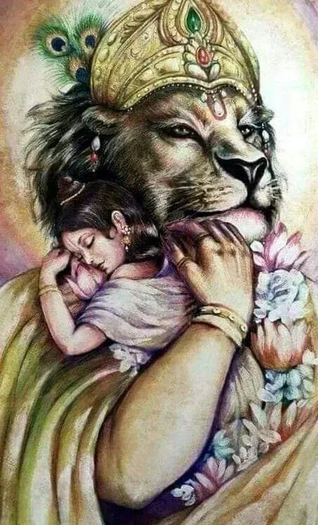 Lord-Narasimha-Loving-Prahlada-1