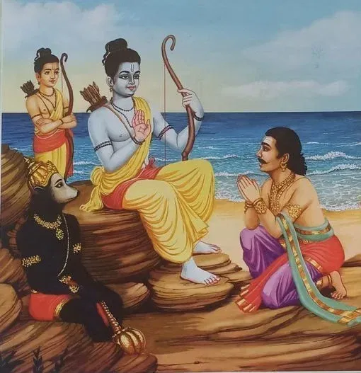 Vibheeshana meets Lord Rama