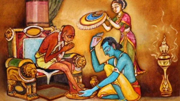 Sudama and Krishna
