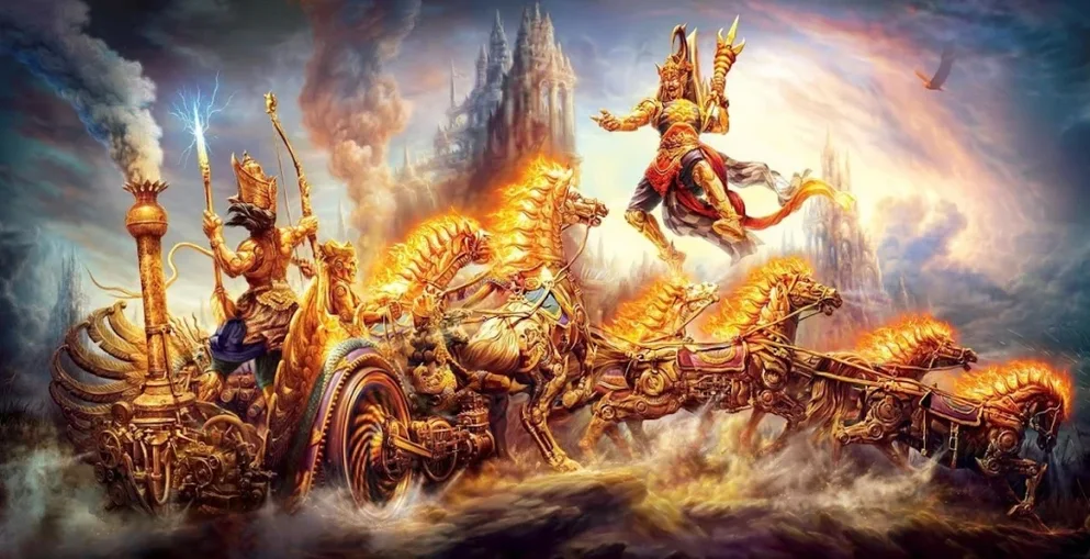 Khatvanga fights for the Devatas