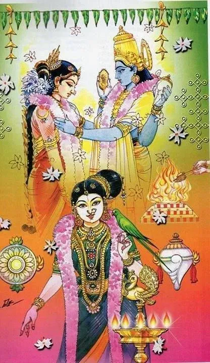 Marriage of Lord Vishnu and Andal Devi