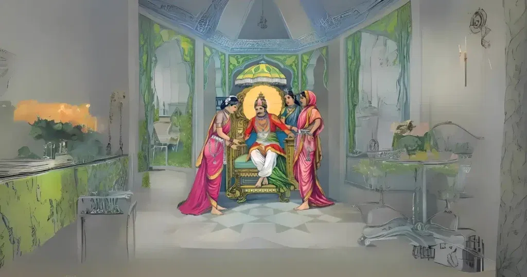 King Dasharatha and 3 Wives