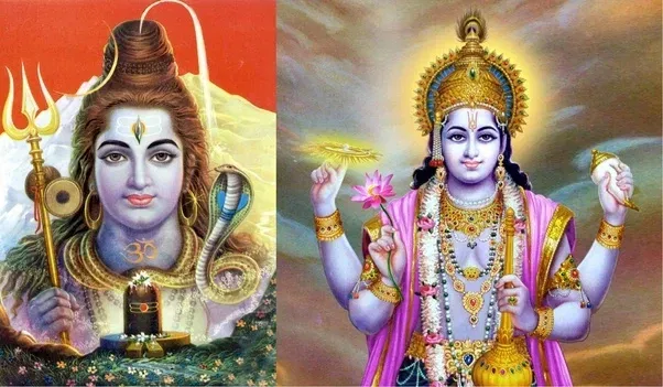 Shiva and Vishnu