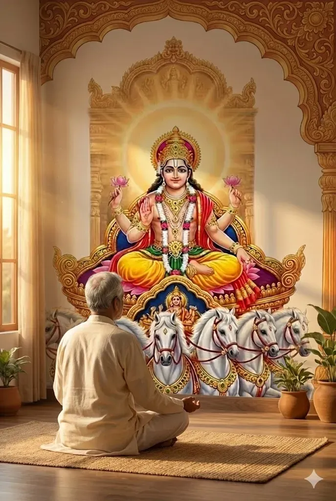 Meditating on Lord Surya Deva