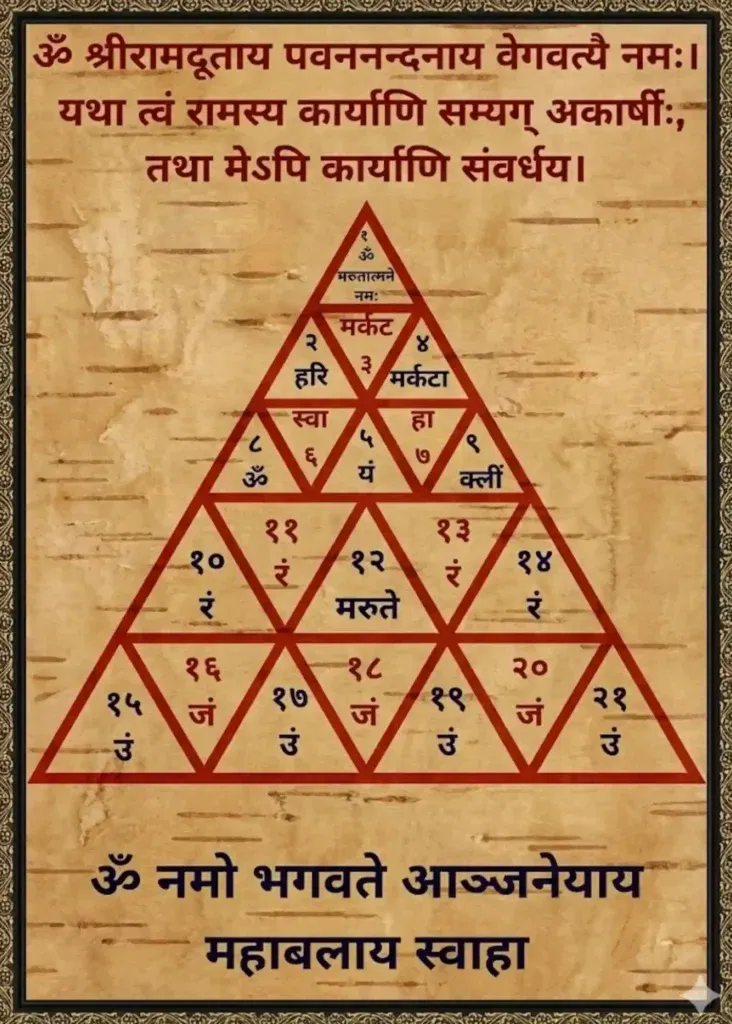 Product-A Framed Maruti Yantra-Illustration Only -Made to Order