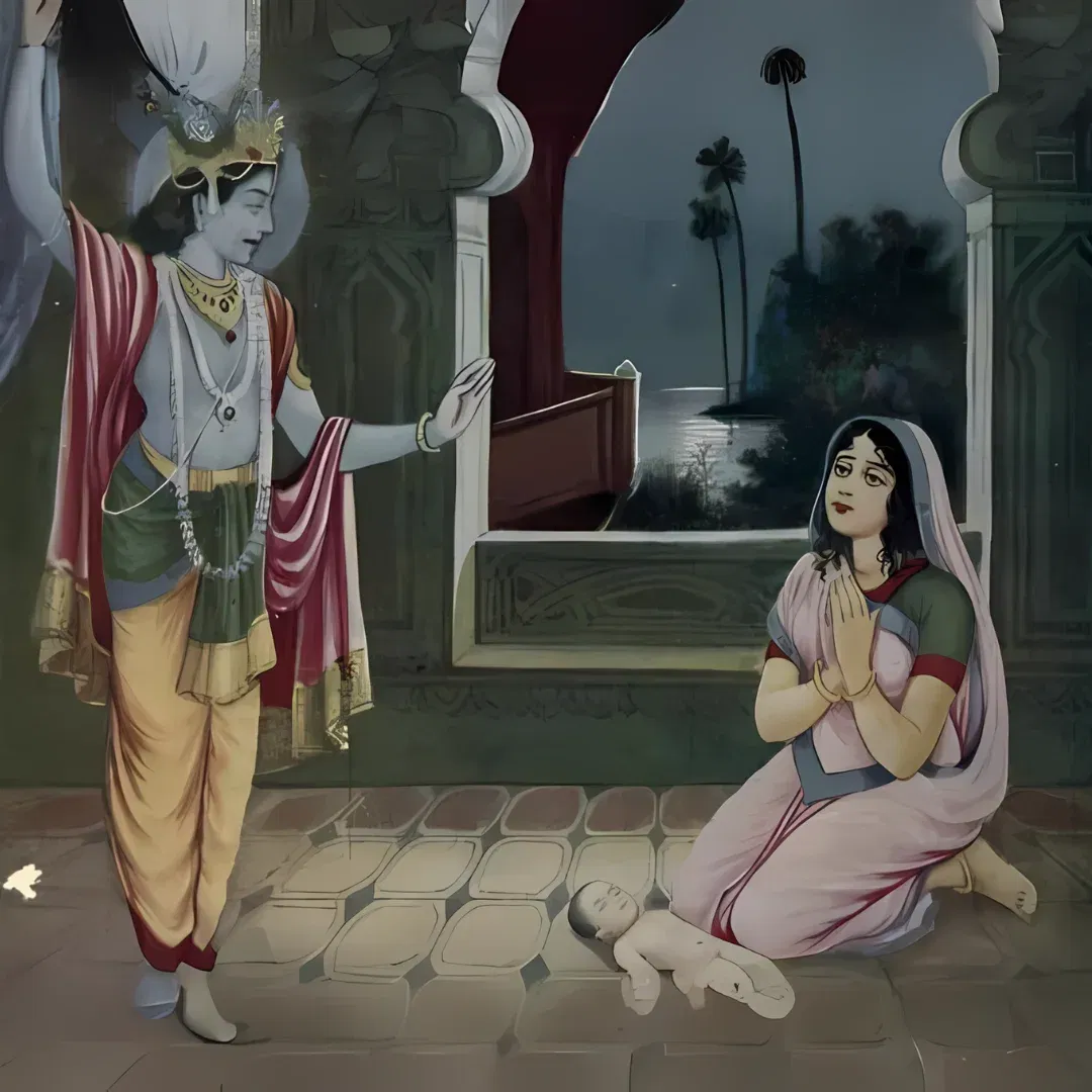Krishna and Uttara