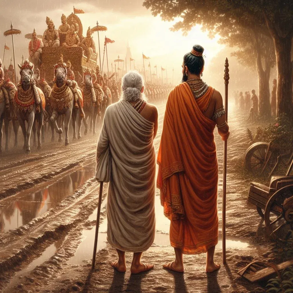 Ribhu and Vigadh Watching King's Procession