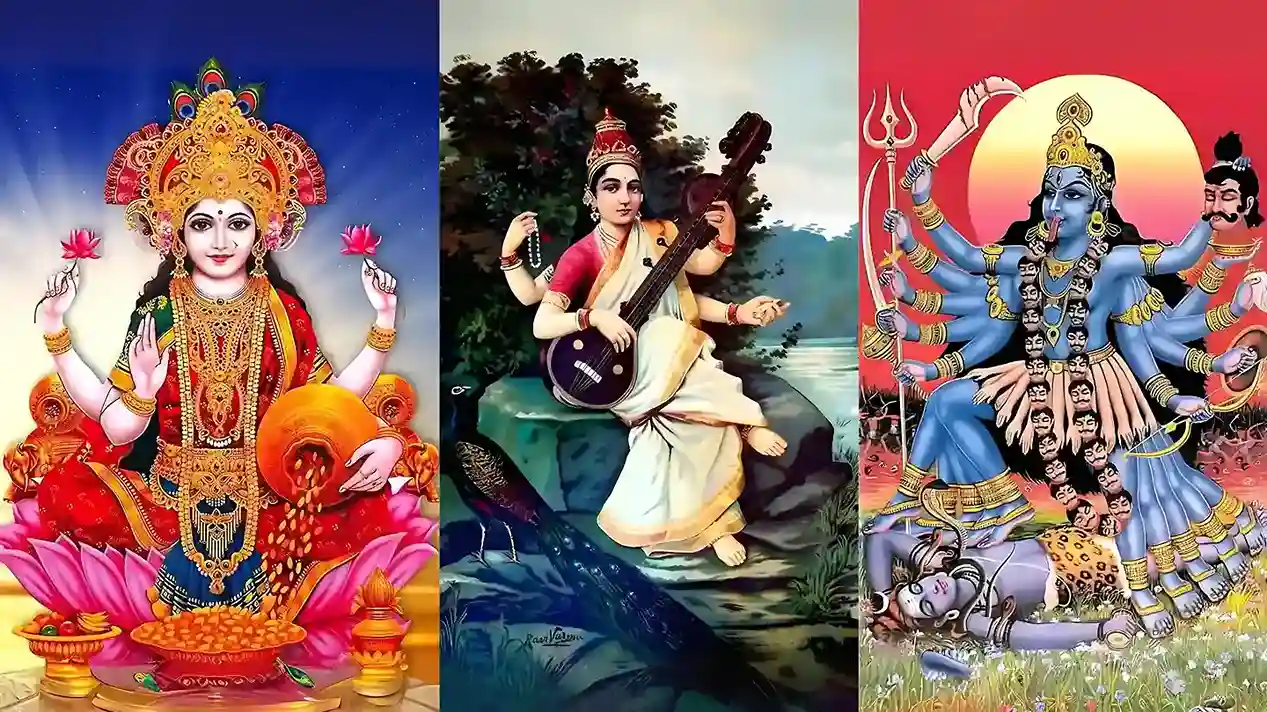 Laxmi-Saraswati-Kali