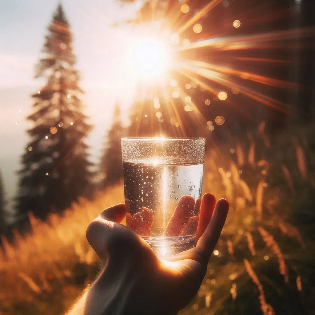 Sun with Water Glass