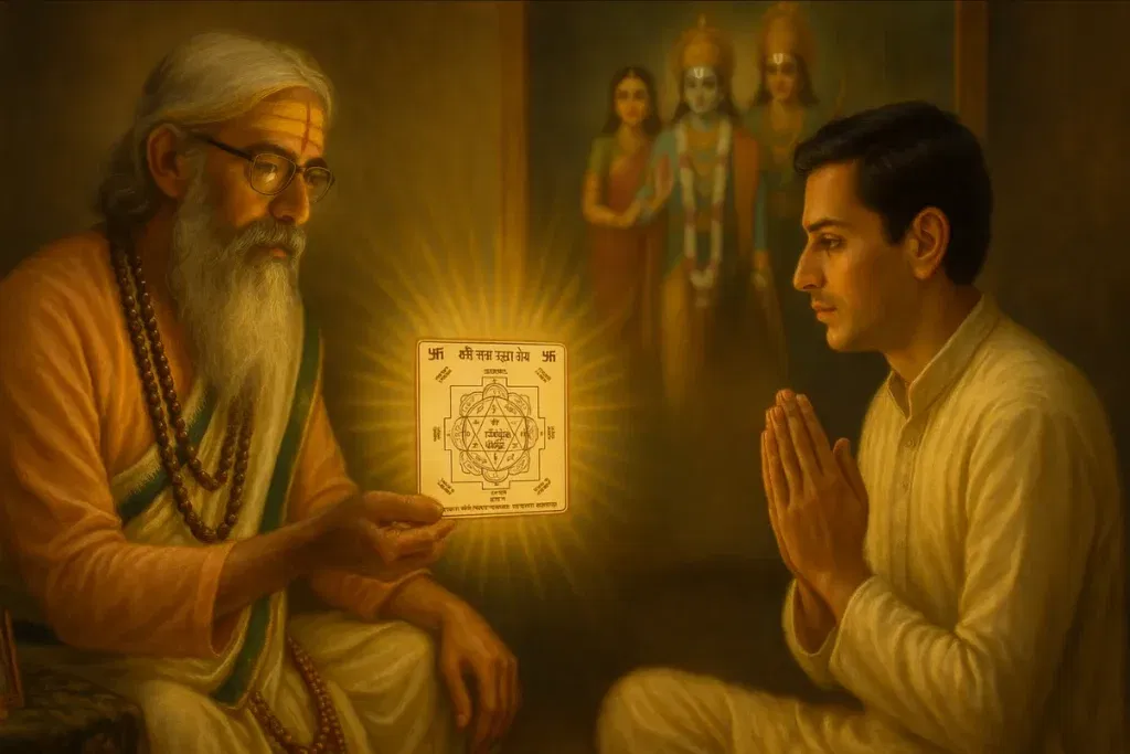 Guru Energy Flows through the Yantra and Mantra