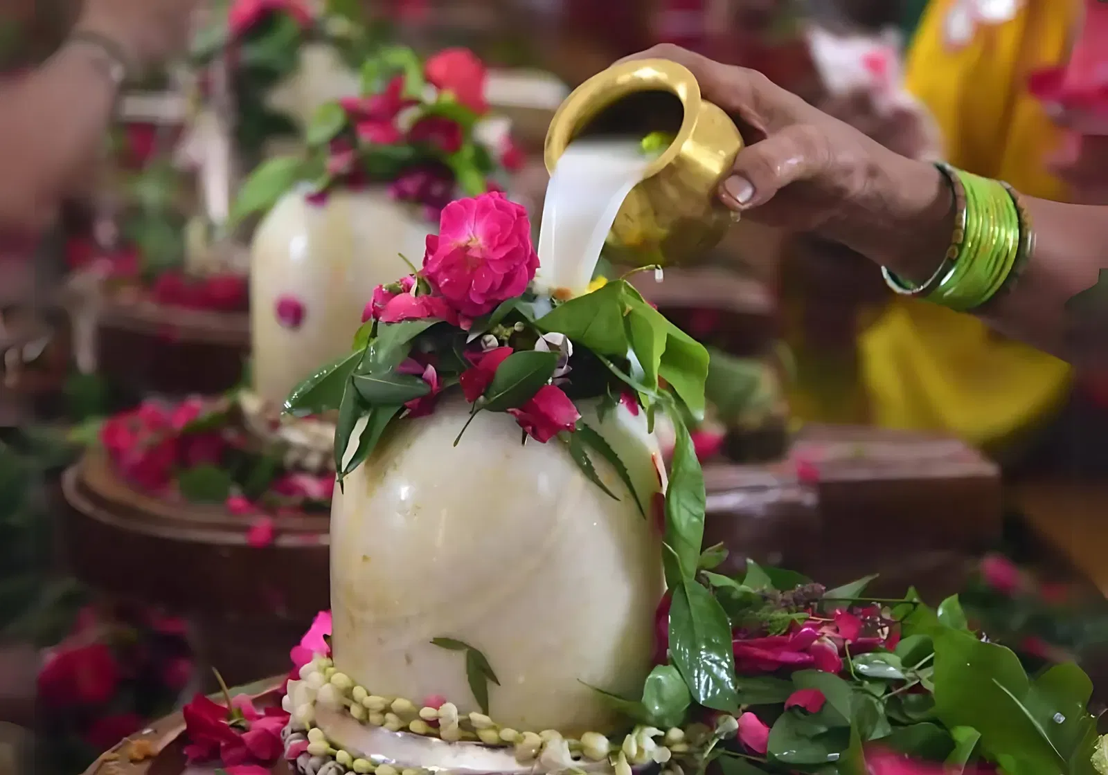 Milk to Lord Shiva Shankar