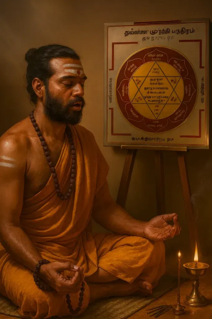 Meditating on Dakshinamoorthy Yantram