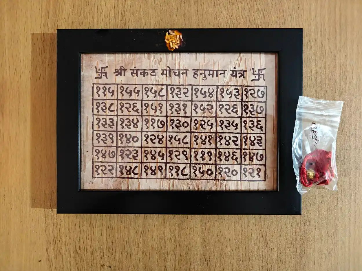 Sankatmochan Hanuman Yantra and Muladhara Kavach for Testimonial