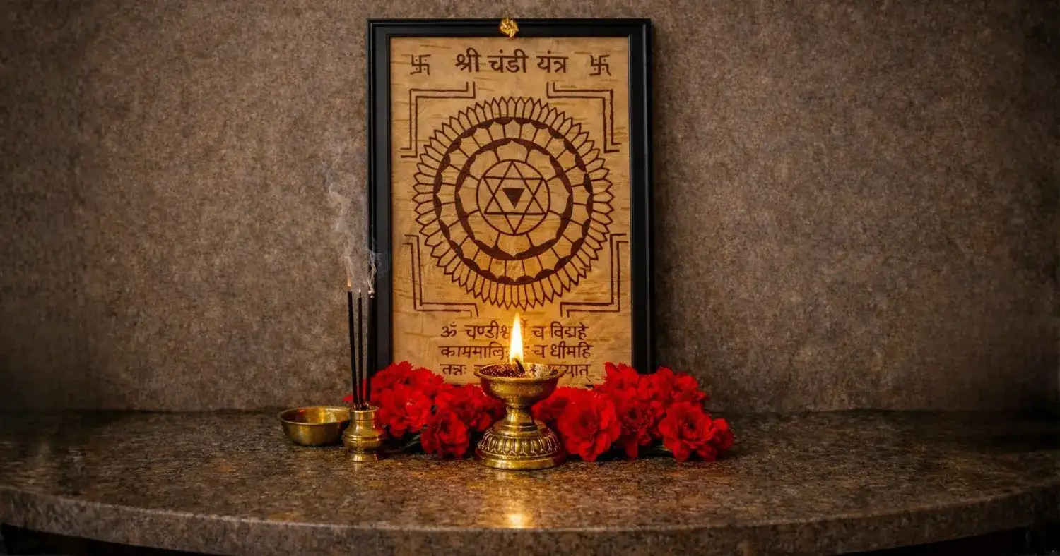 Product-A Framed Chandi Yantra-Illustration Only -Made to Order